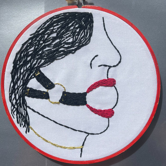 Ball Gag BDSM NSFW Hand Embroidery Hoop