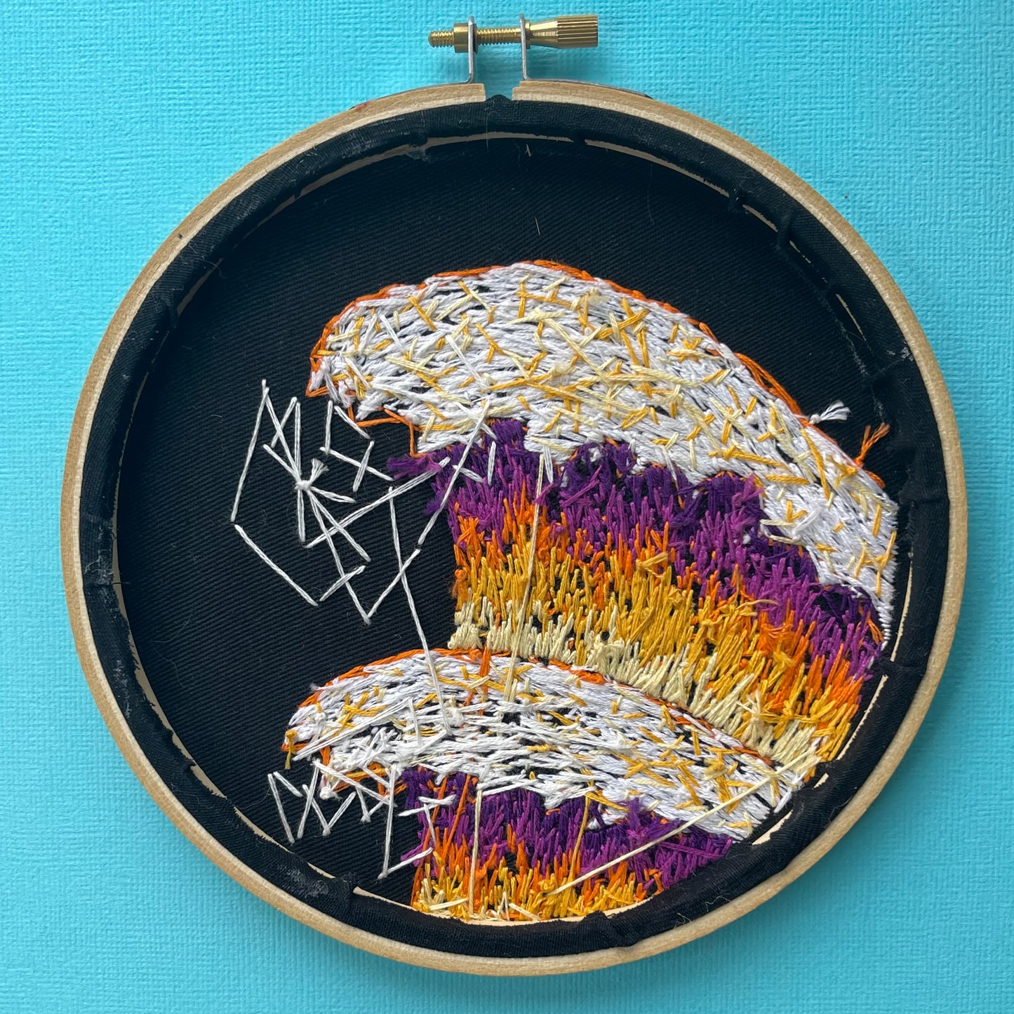 Sunset Wave Embroidery Hoop