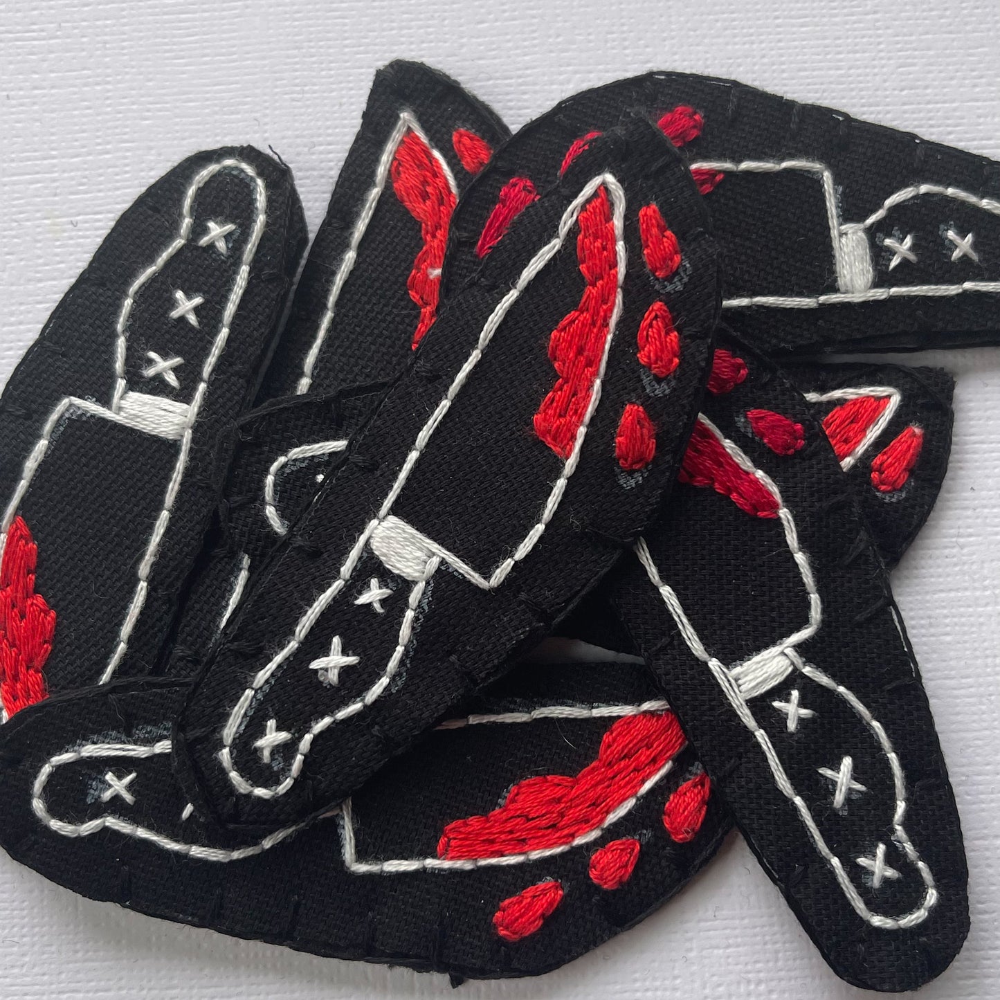 Halloween Bloody Knife Hand Embroidered Patch