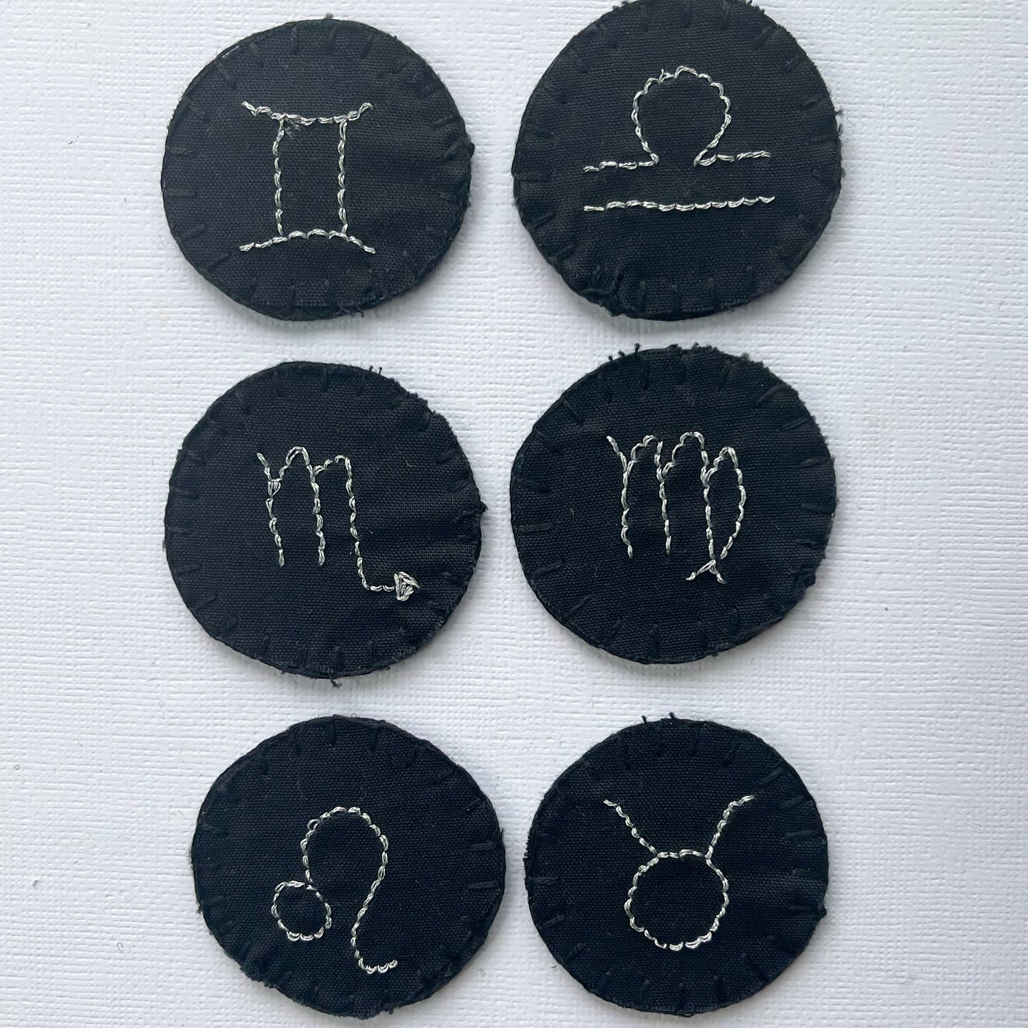 Metallic Star Signs Hand Embroidered Patch