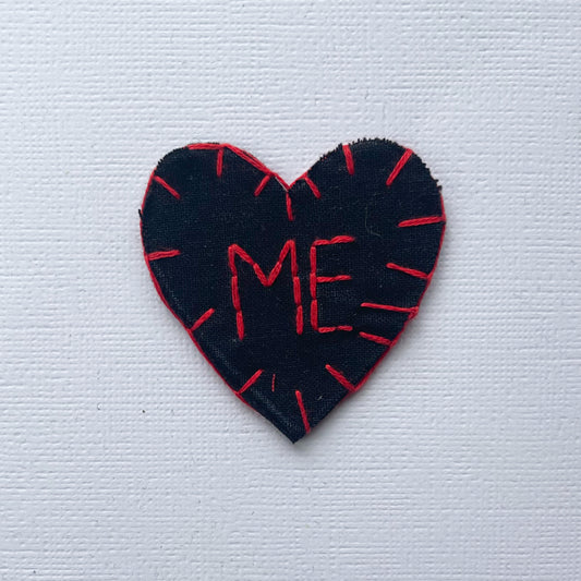 Me Heart Hand Embroidery Jacket Patch