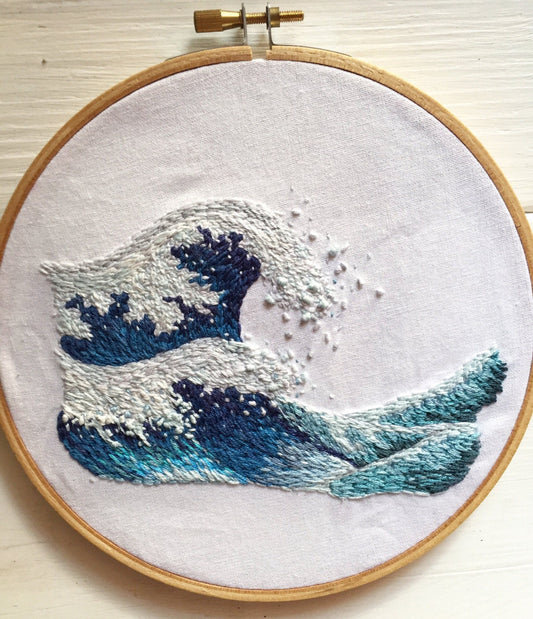 Made To Order Wave Embroidery Hoop